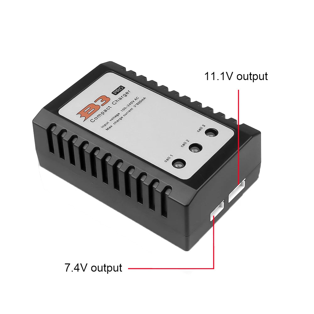 Compact Smart Balance Charger for 2S-3S LiPo Batteries