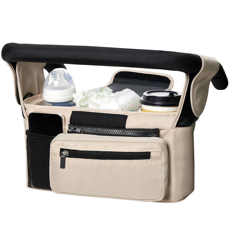 Large Capacity Hanging Stroller Organizer Bag for Diapers & Baby Essentials