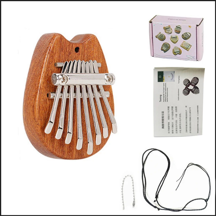 Mini 8-Key Kalimba Thumb Piano with Lanyard – Cute Totoro Design