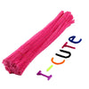 A bundle of 100 colorful pipe cleaners in various bright colors for DIY crafting projects.