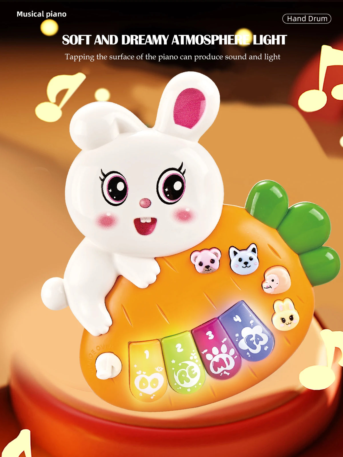 Interactive Musical Piano Toy with Animal Friends
