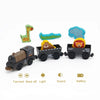 Wooden Train Set with Racing Track for Kids