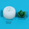 A white silicone mold shaped like a cactus or succulent, used for crafting candles, soap, and plaster.