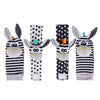 Black and White Sensory Wrist Rattles and Foot Finders for Newborns