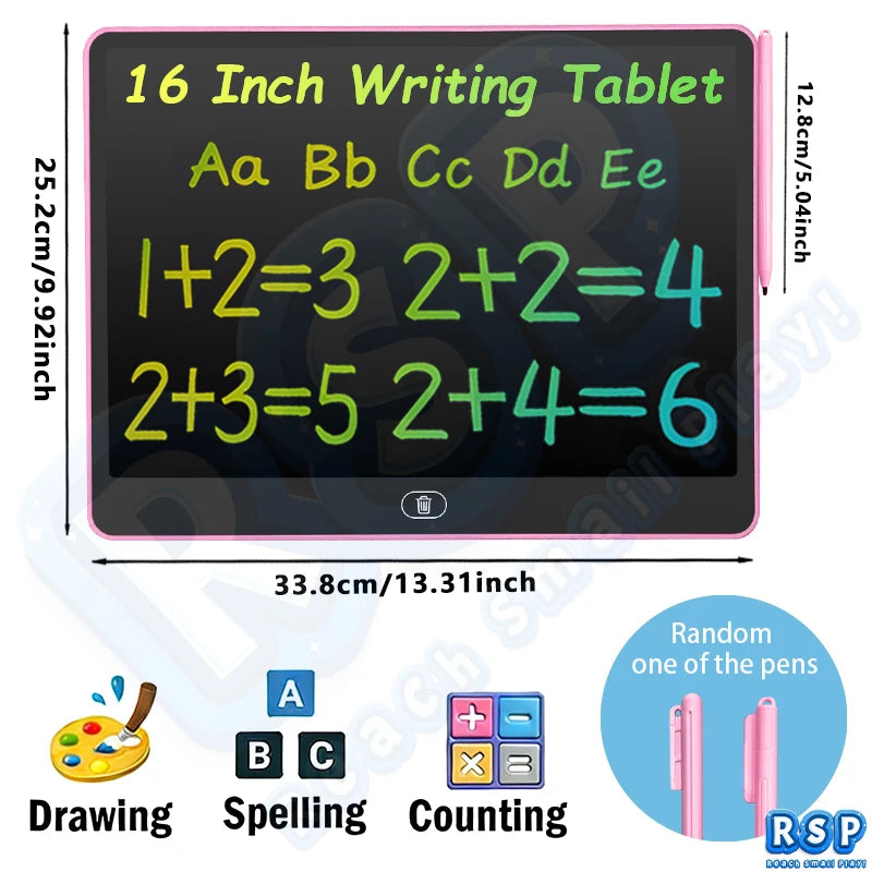 LCD Writing Tablet for Kids – 13/16 Inch Color Doodle Board