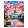 Cherry Blossom Tower Diamond Painting Kit – DIY 5D Wall Art for Adults