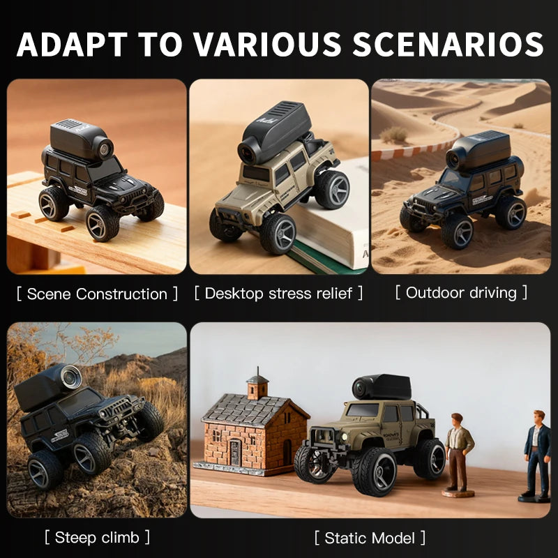 Mini RC Climbing Car with HD Camera and LED Lights