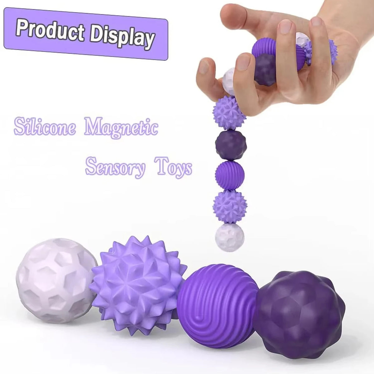 Magnetic Silicone Fidget Balls for Stress Relief and Focus