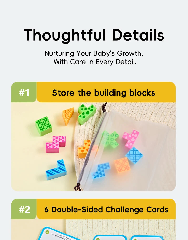 3D Logic Puzzle Building Blocks for Kids – STEM Learning & Fine Motor Skills