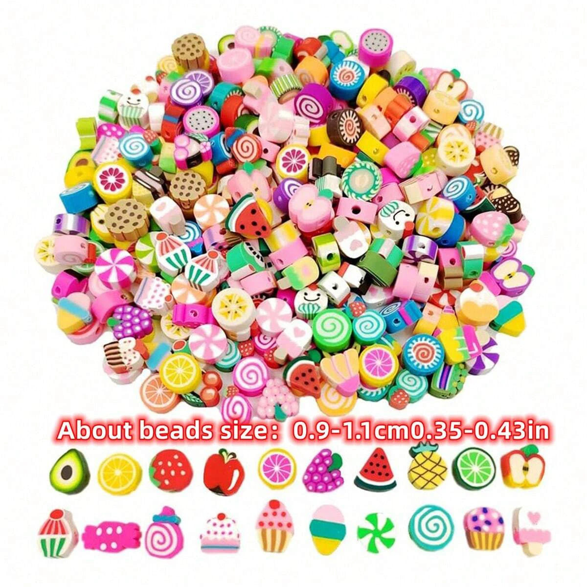 Polymer Clay Beads Variety Pack for Jewelry Making