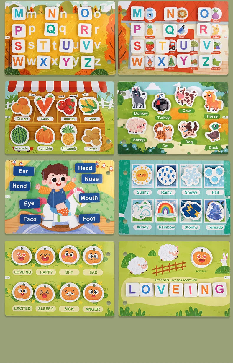Montessori Toddler Busy Book with Matching Games