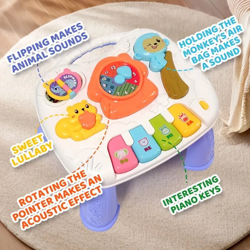 Baby Interactive Learning Table with Animal Sounds & Piano Keys