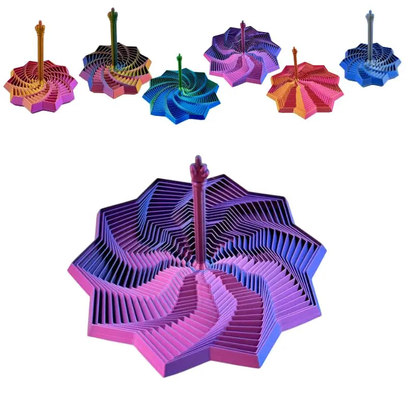 3D Fidget Star with Mesmerizing Whirl Motion