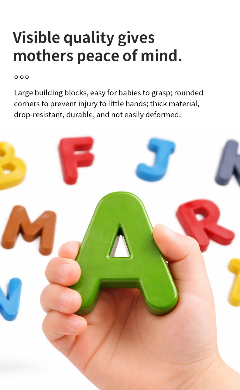 Montessori Wooden Spelling Game with Letter Matching Cards