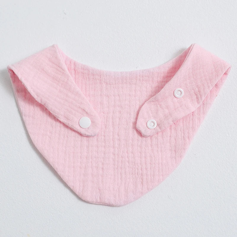 Organic Cotton Muslin Baby Bib with Bandana Style