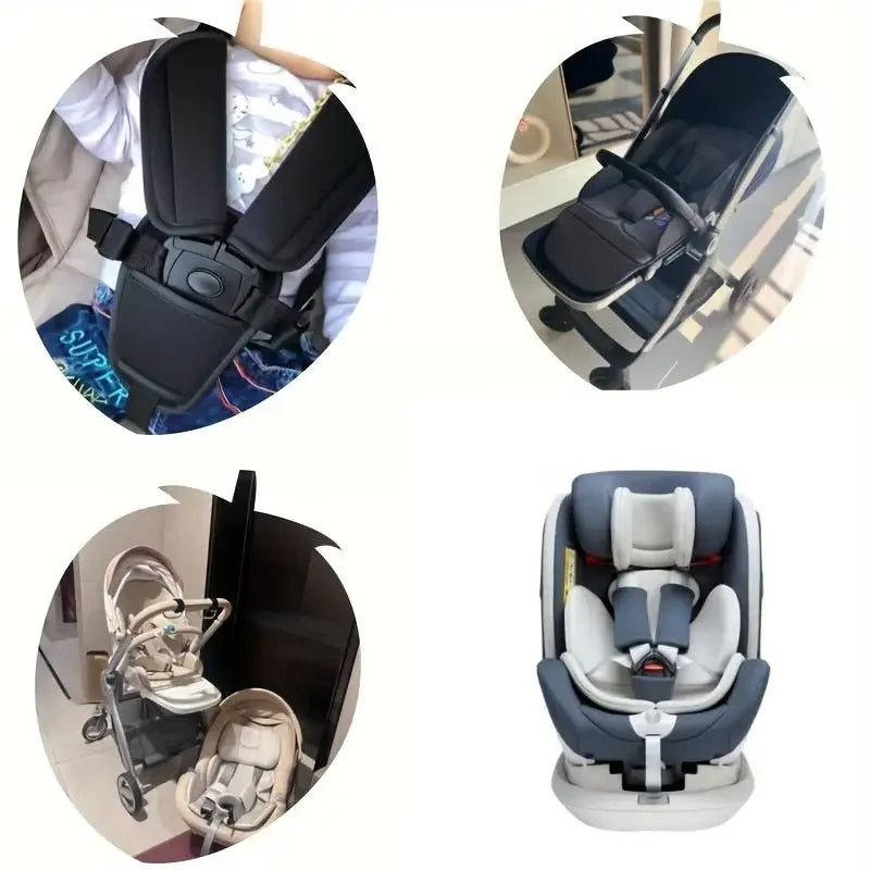 Universal Stroller Shoulder Strap Covers – Soft Cushioned Safety Belt Pads