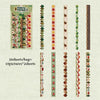 A collection of 20 fabric-textured sticker strips in various colors and patterns for journaling and scrapbooking.