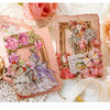 Vintage paper sheets with floral designs and gold accents for journaling and scrapbooking