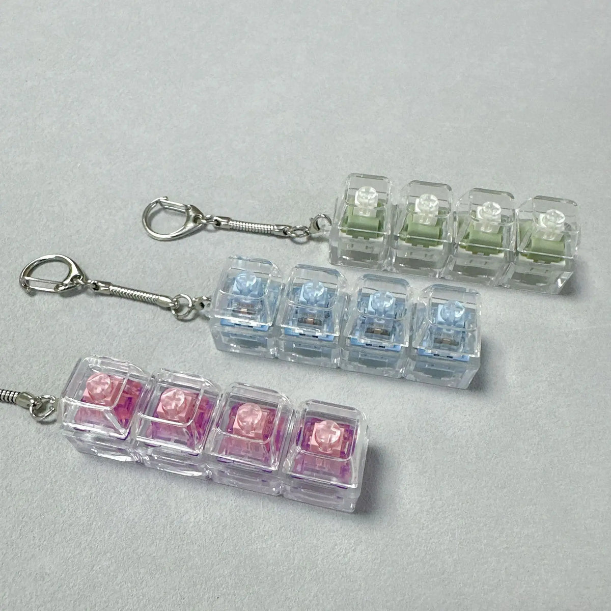 LED Crystal Keyboard Keychain Fidget Toy