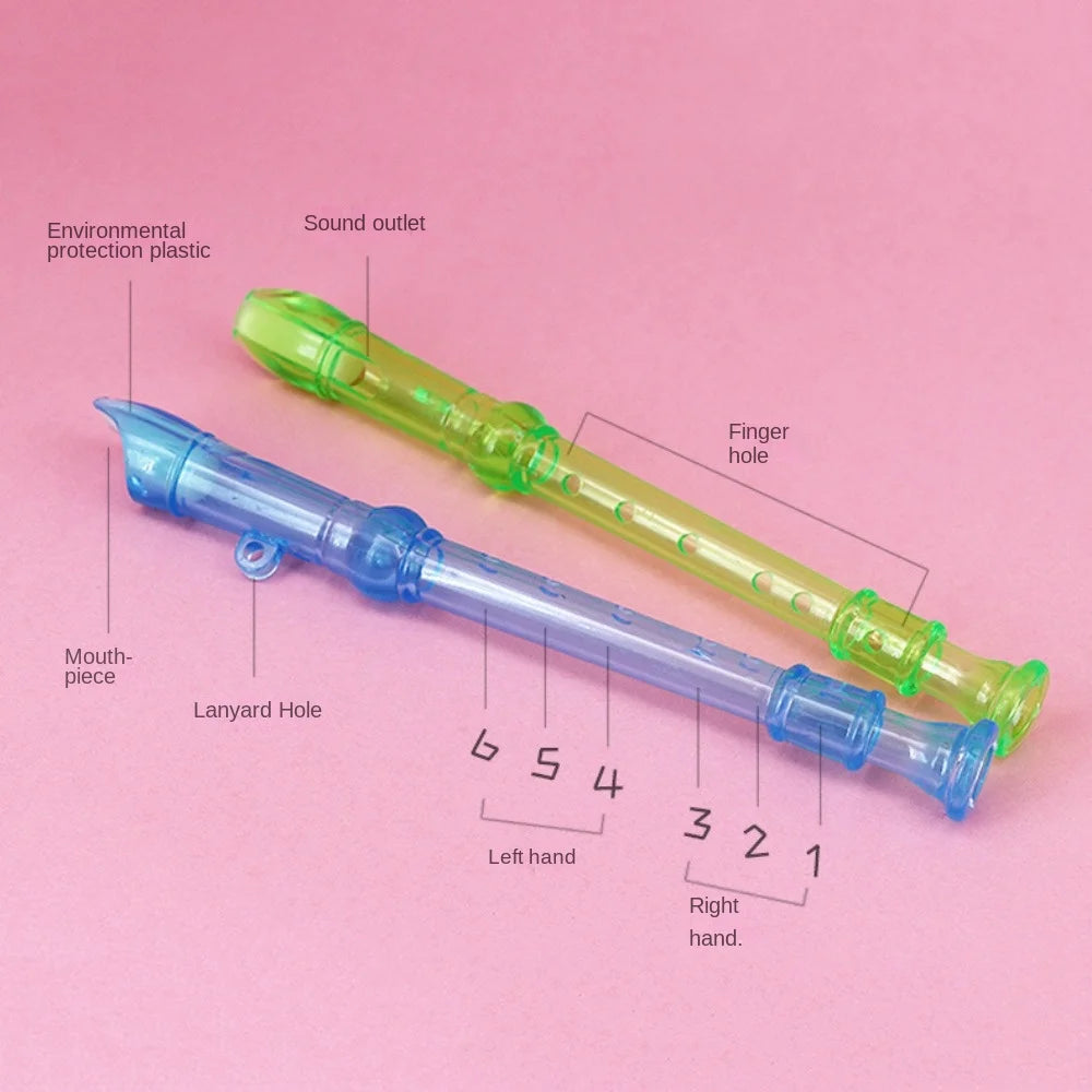 Colorful Six-Hole Recorder Flute for Kids Party Favors