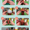 Hands demonstrate the process of making a model using JOVI Air Dry Clay for crafts.