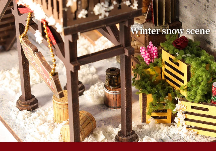 DIY Miniature Winter Cabin Book Nook Kit