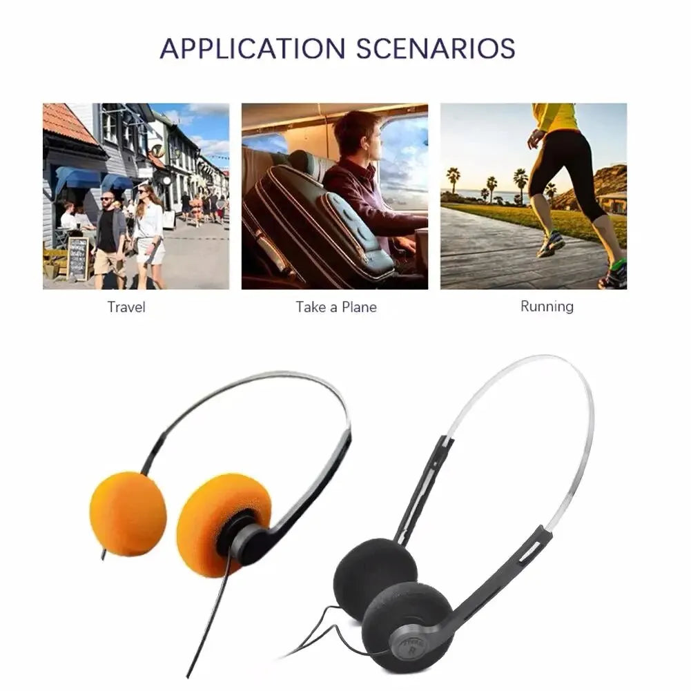 Retro 3.5mm Wired Earphones with Memory Foam Pads