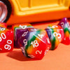Seven-Layer Rainbow Polyhedral Dice Set for RPGs