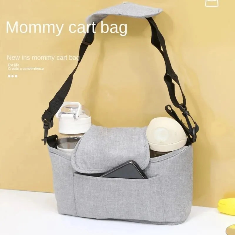 Large-Capacity Stroller Organizer Bag with Cup Holders