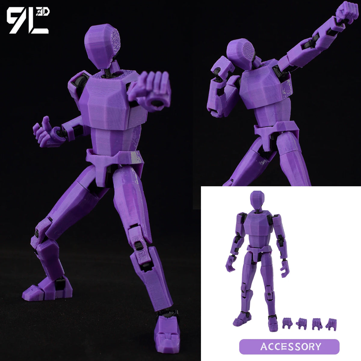 Anime-Style Articulated Dummy Figure with Display Stand