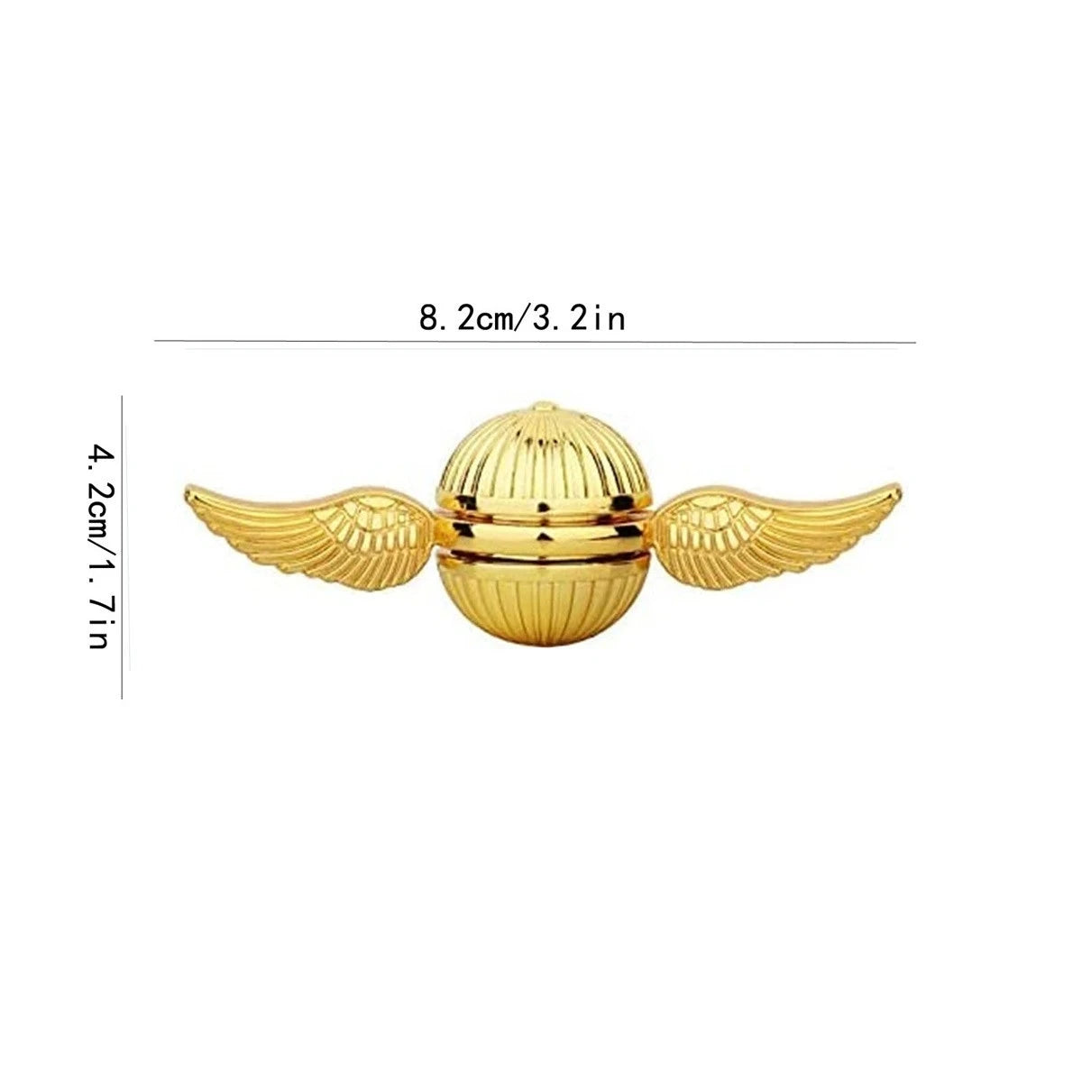 Gold angel wings fidget spinner for stress relief