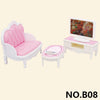 Forest Animal Miniature Dollhouse Furniture Set – 1/12 Scale Bedroom, Kitchen & Bathroom Decor