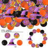 A set of 25 silicone beads in purple, orange, and black colors, including witch-themed shapes for jewelry and crafting.