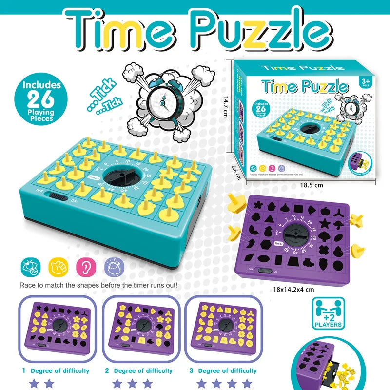 Matching Pop-Up Puzzle Game with Timer for Kids