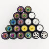 1/64 Scale Alloy Car Wheels with Rubber Tires - 10 Sets