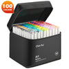 Dual-Tip Alcohol Art Marker Set with Brush and Broad Tips