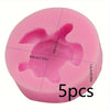 5-Piece Silicone Turtle Mold Set for Resin, Chocolate, Soap, and Cake Decorating