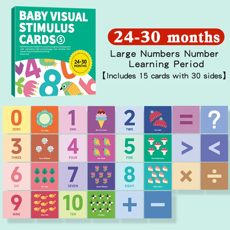 Montessori High-Contrast Visual Stimulation Cards for Babies
