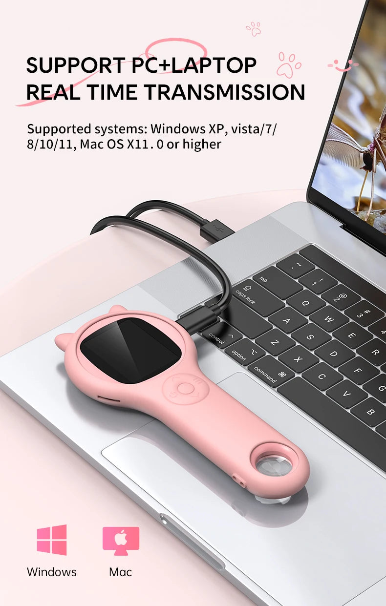 Portable Handheld Microscope for Kids – 500x Magnification, Educational Science Toy