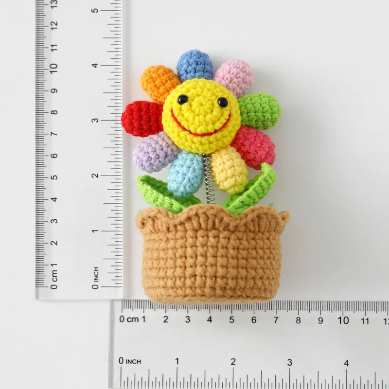 Handmade Crochet Sunflower in Pot
