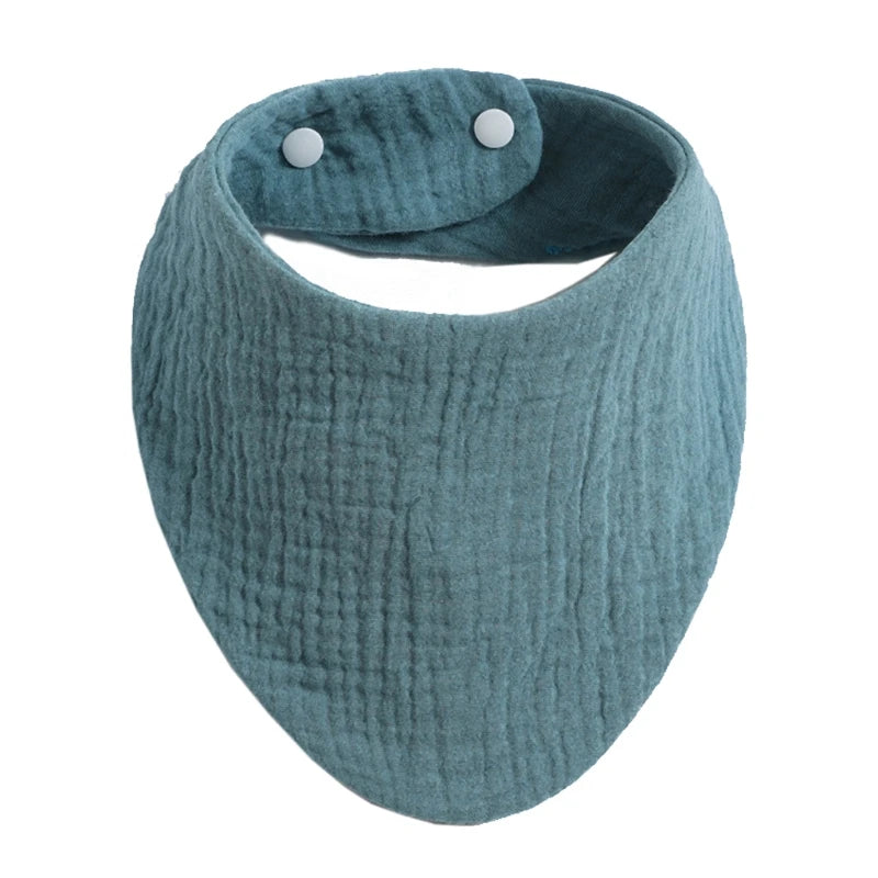Organic Cotton Muslin Baby Bib with Bandana Style
