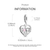 925 Sterling Silver Heart Charm Beads for Bracelets and Necklaces