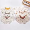 6-Layer Muslin Cotton Baby Bibs with Waterproof Backing
