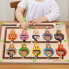 Magnetic Color Sorting Maze Board – Montessori Wooden Toy for Counting & Fine Motor Skills