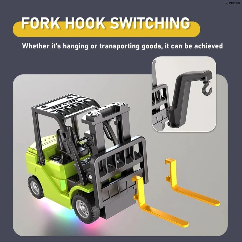 Miniature RC Forklift with Trailer and Bluetooth App Control