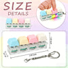 LED Macaron Keyboard Fidget Toy with Keychain