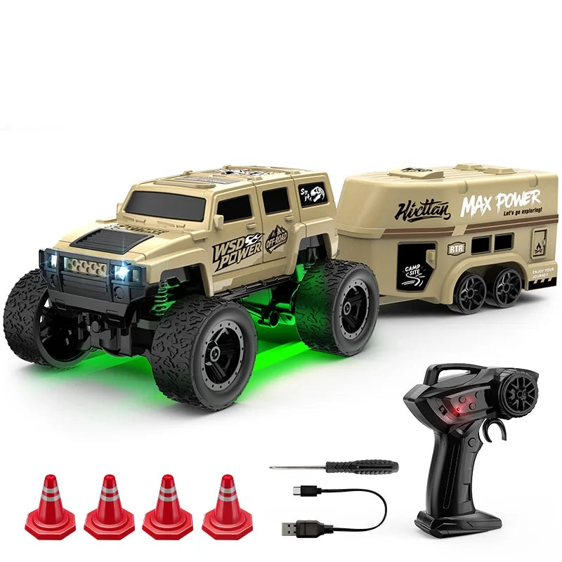 Mini Remote Control Climbing Car with Trailer