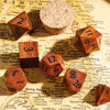 Wooden Polyhedral Dice Set for Tabletop RPGs