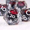 Liquid Core Polyhedral Dice Set – 7 Sharp-Edge Resin Dice with Swirling Quicksand