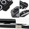 Foldable Silicone Electronic Drum Pad with Drumsticks and Sustain Pedals